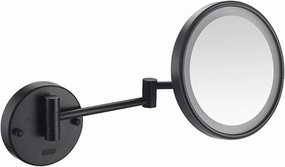 Smart Sensor Makeup Mirror with Lights and 10X Magnification, LED Wall Mounted Vanity Mirror, Rotable Extendable Shaving Mirror,Black,Plug in (Color : Black, Size : Plug in)