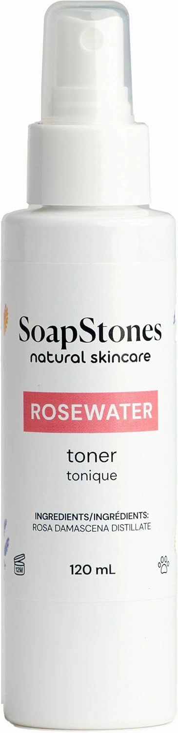 Soapstones Rosewater Toner - 120ml, Alcohol-Free, Suitable for All Skin Types - Rose Water Facial Toner for Daily Use
