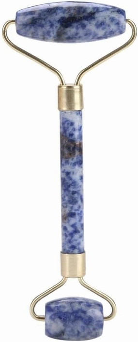 Sonew Massage Jade Roller Double-head Anti-Aging Face Eye Bestfor Dark Circles and Puffines Neck Anti-Aging Face Eye Neck Massager (Blue)