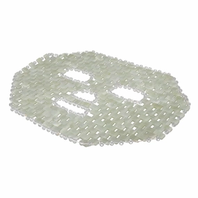 Soothing Jade Facial Mask for Eyes Natural Cooling Eye Care Tool for Relieves Dark Circles and Swelling for Home Massage and Relaxation
