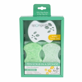 Spongeables Pedi Scrub 40  Washes with case, Citron Eucalyptus