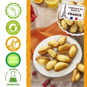 St Michel Traditional Mini Madeleines French Sponge Cakes Made In France, Pack of 6 (2.99oz each) Non-GMO.