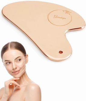 Stainless Steel Gua Sha Facial Tools | Guasha Tool for Face in Rose Gold for Sculpting, Shaping, Reduce Puffiness, Tension Relief