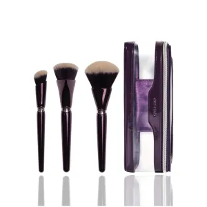 Starter Everyday Makeup Brush Set – 3 Essential Brushes for Foundation, Concealer, and Powder Application – Soft, Synthetic Fibers for Flawless, Streak-Free Finish