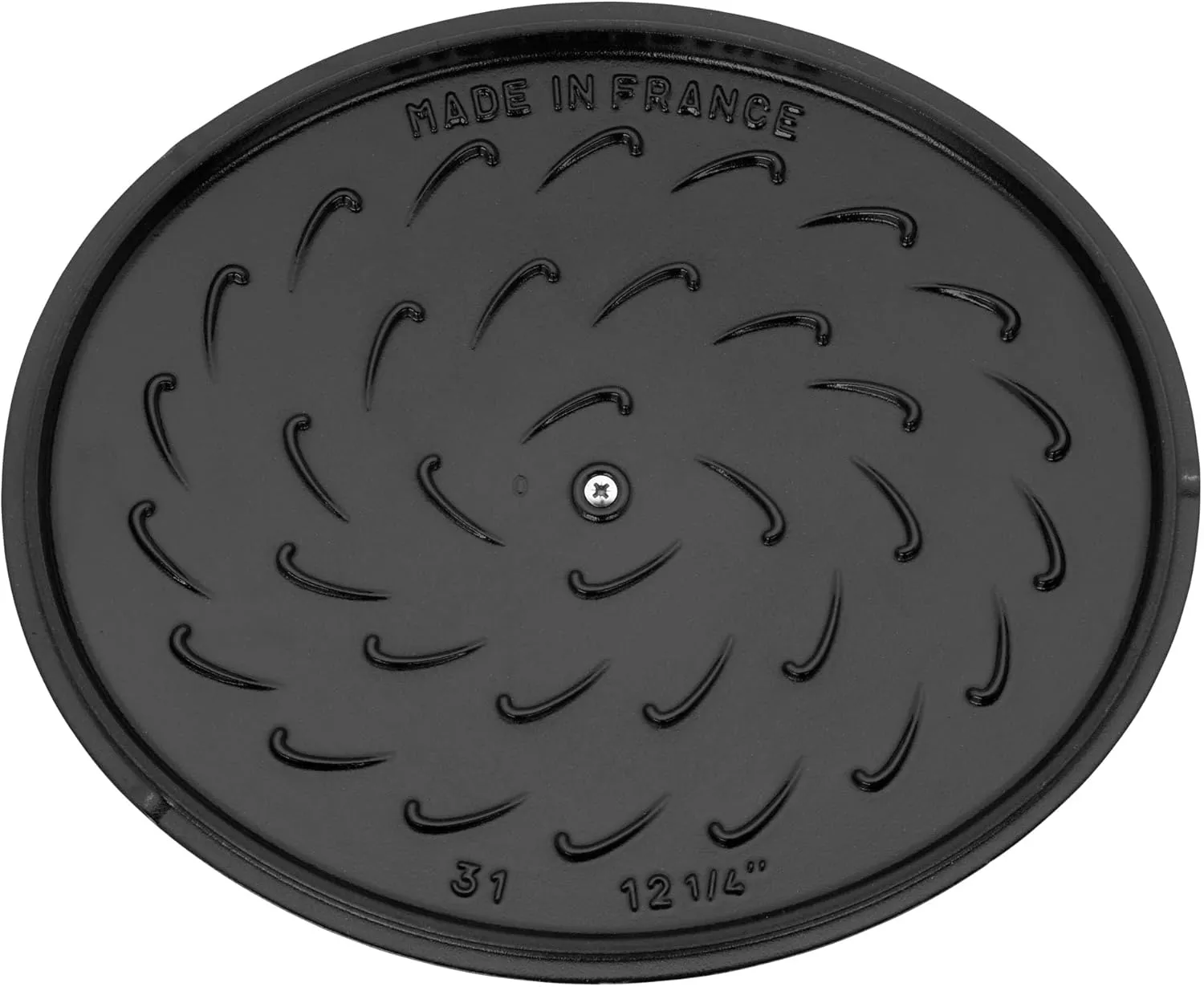 STAUB Specialty Shaped Cast Iron 6.25-qt Shallow Oval Dutch Oven-White