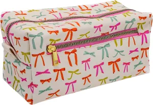 Studio Oh! Mothers Day Gifts Loaf Cosmetic Pouch - Makeup Organizer for Travel Size Toiletries - Metal Zippered Pouch Closes Securely - Water Resistant Vegan Leather - Put a Bow On It Loaf