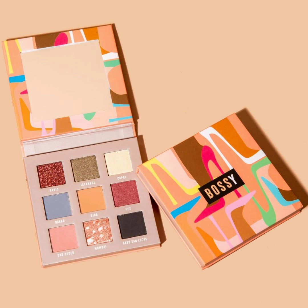 Style Meets Substance Eyeshadow Palette, Vegan Eye Makeup Kit, Beauty Gift Set for Women, Cruelty Free, Includes 9 Long Lasting Colors - Matte, Glitter, and More