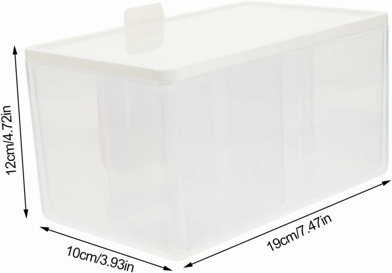 Stylish Compartments Cotton Pad Case Pp Plastic and Aesthetically Designed for Your Dressing Table