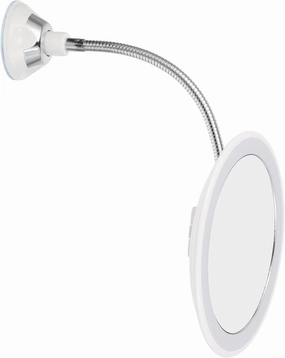 Suction Cup Makeup Mirror Magnification Led Light 360° Rotation Perfect for Home Travel