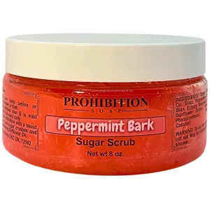 Sugar Scrub - Peppermint Bark - Paraben-Free Exfoliating Body Scrub Made With Pure Cane Sugar, Safflower Oil & Vitamin E 8 Oz