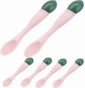 Sumax 6PCS Silicone Eye Cream Daub Stick, Facial Jade Massager Tool, Reduce Edema.