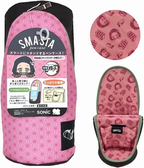 SUN-STAR Anime Pencil Case Nezuko Standing Pen, Makeup Pouch, Phone Stand