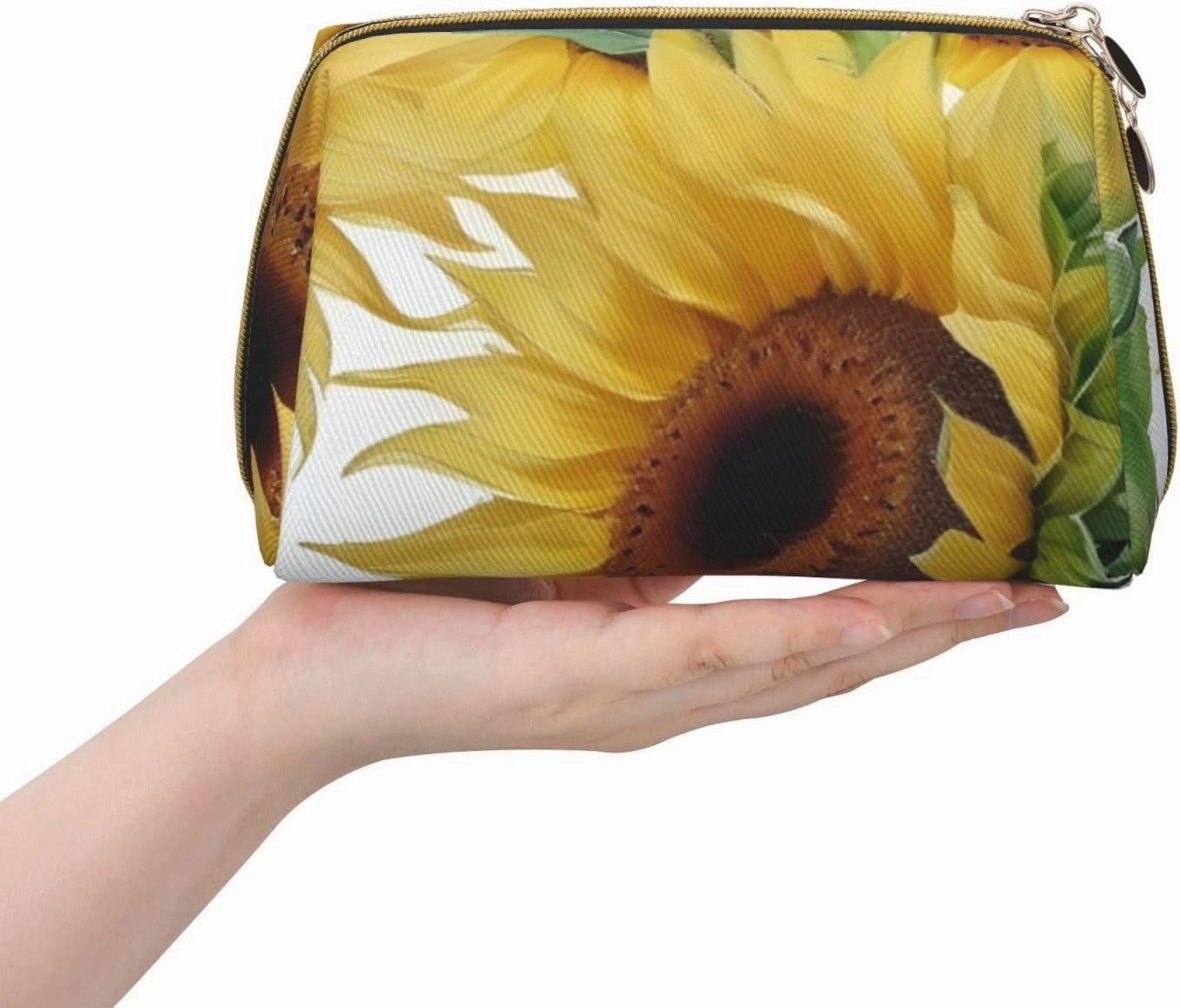 Sunflower Toiletry Pouch, Travel-Friendly Makeup Organizer For Makeup Brushes, Lipsticks