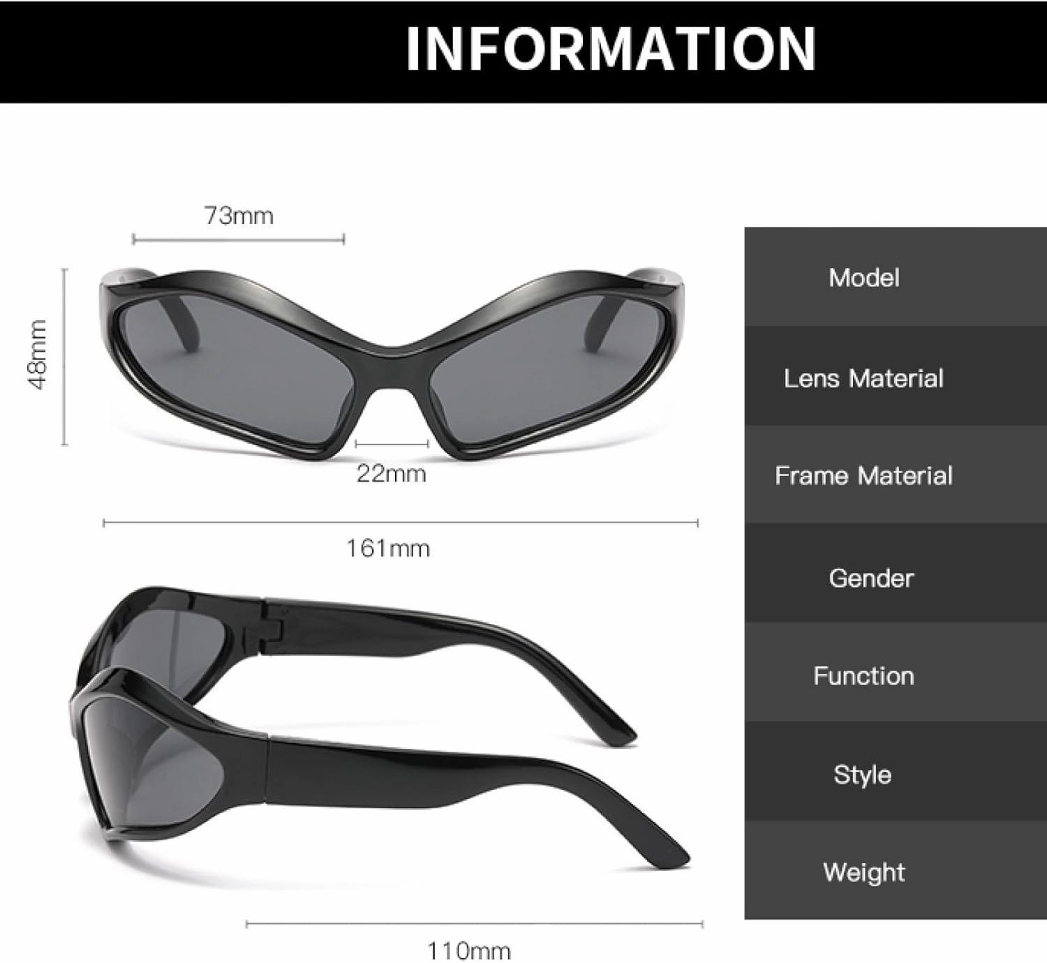 Sunglasses Popular Oval Sun Glasses Hip Hop Fashion Glasses Female
