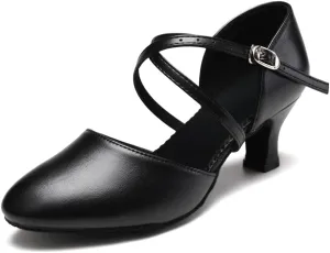SWDZM Womens Ballroom Dance Shoes Closed Toe Latin Salsa Tango Social Practice Dance Shoes