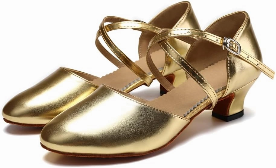 SWDZM Womens Ballroom Dance Shoes Closed Toe Latin Salsa Tango Social Practice Dance Shoes