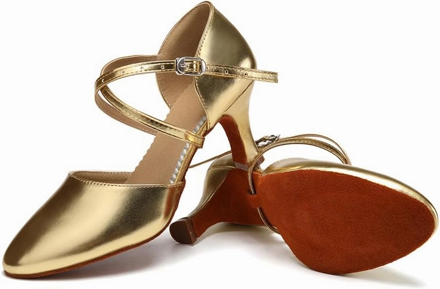 SWDZM Womens Ballroom Dance Shoes Closed Toe Latin Salsa Tango Social Practice Dance Shoes