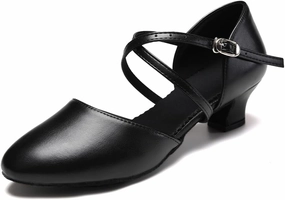 SWDZM Womens Ballroom Dance Shoes Closed Toe Latin Salsa Tango Social Practice Dance Shoes