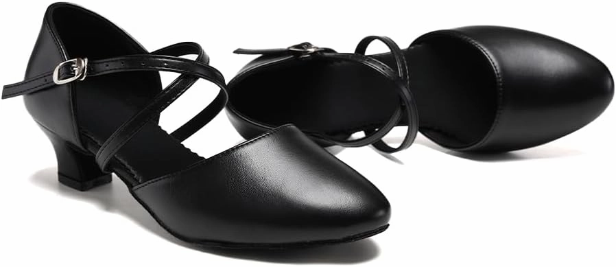 SWDZM Womens Ballroom Dance Shoes Closed Toe Latin Salsa Tango Social Practice Dance Shoes