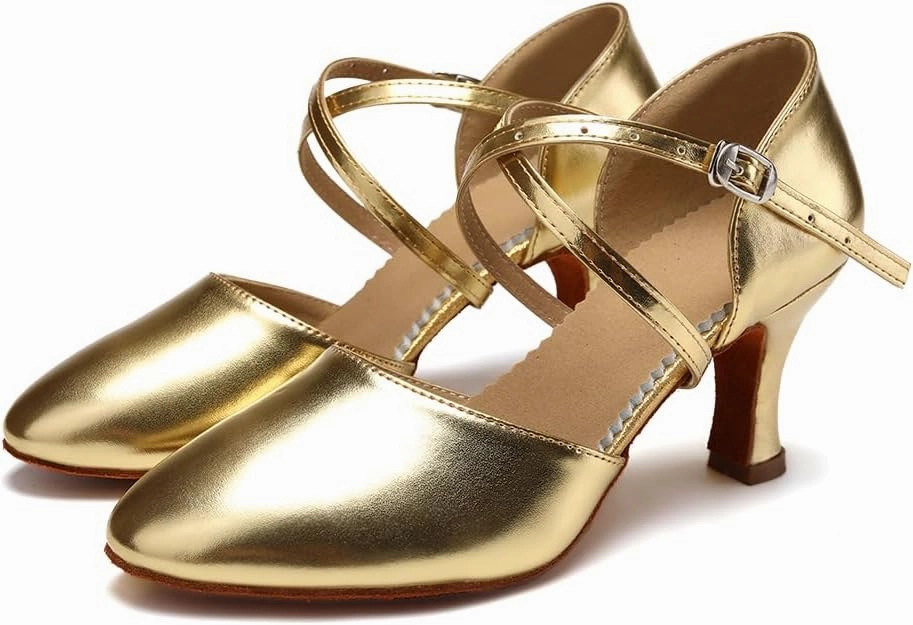 SWDZM Womens Ballroom Dance Shoes Closed Toe Latin Salsa Tango Social Practice Dance Shoes