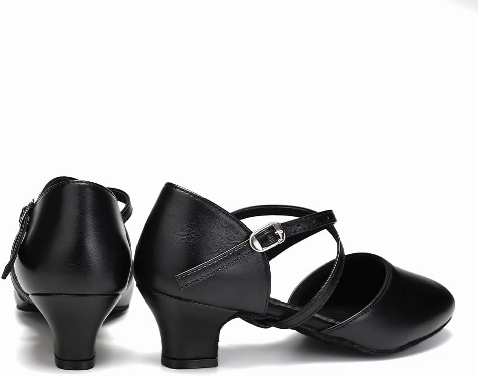 SWDZM Womens Ballroom Dance Shoes Closed Toe Latin Salsa Tango Social Practice Dance Shoes