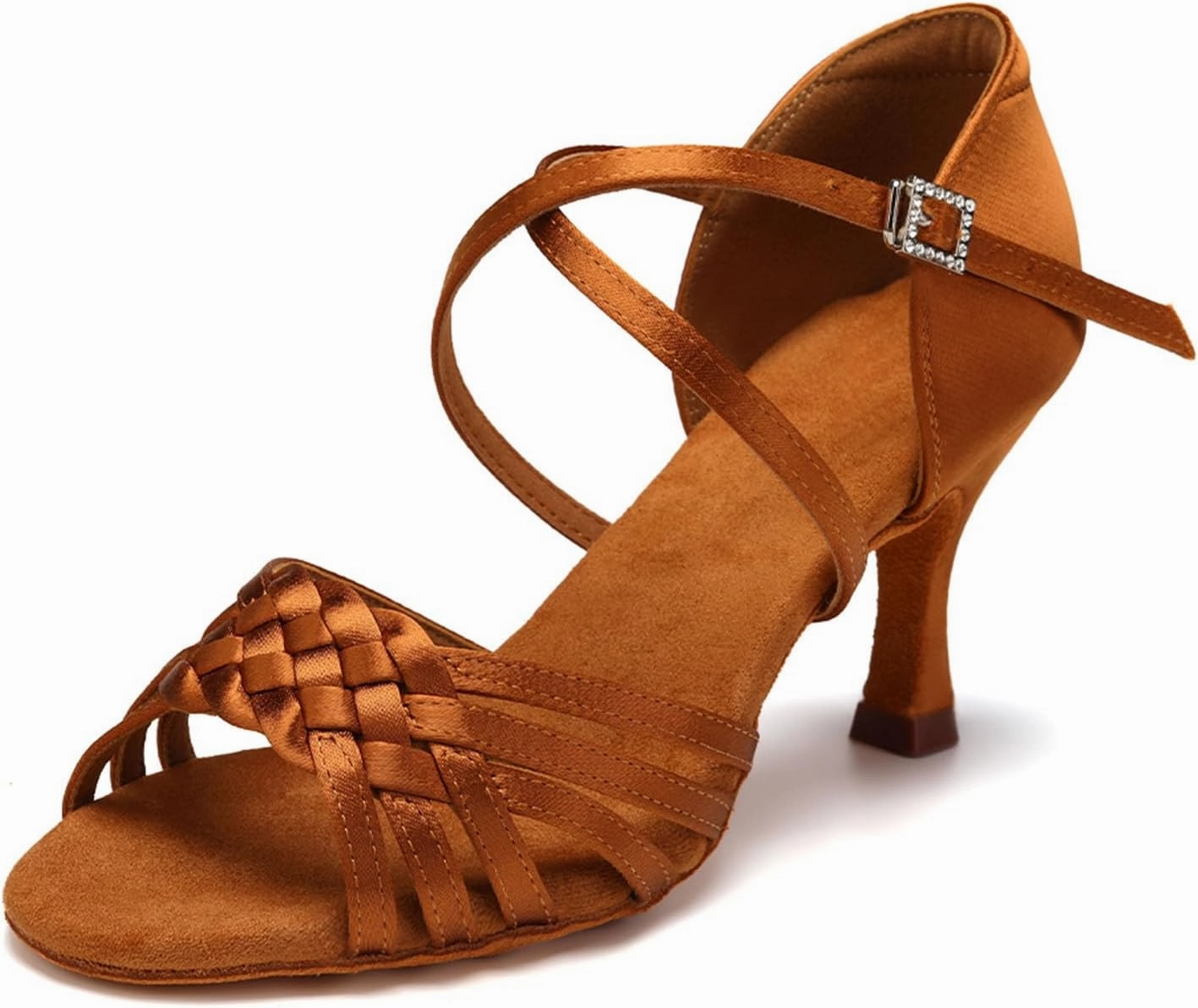 SWDZM Womens Latin Dance Shoes Suede Sole Ballroom Salsa Practice Dancing Shoes