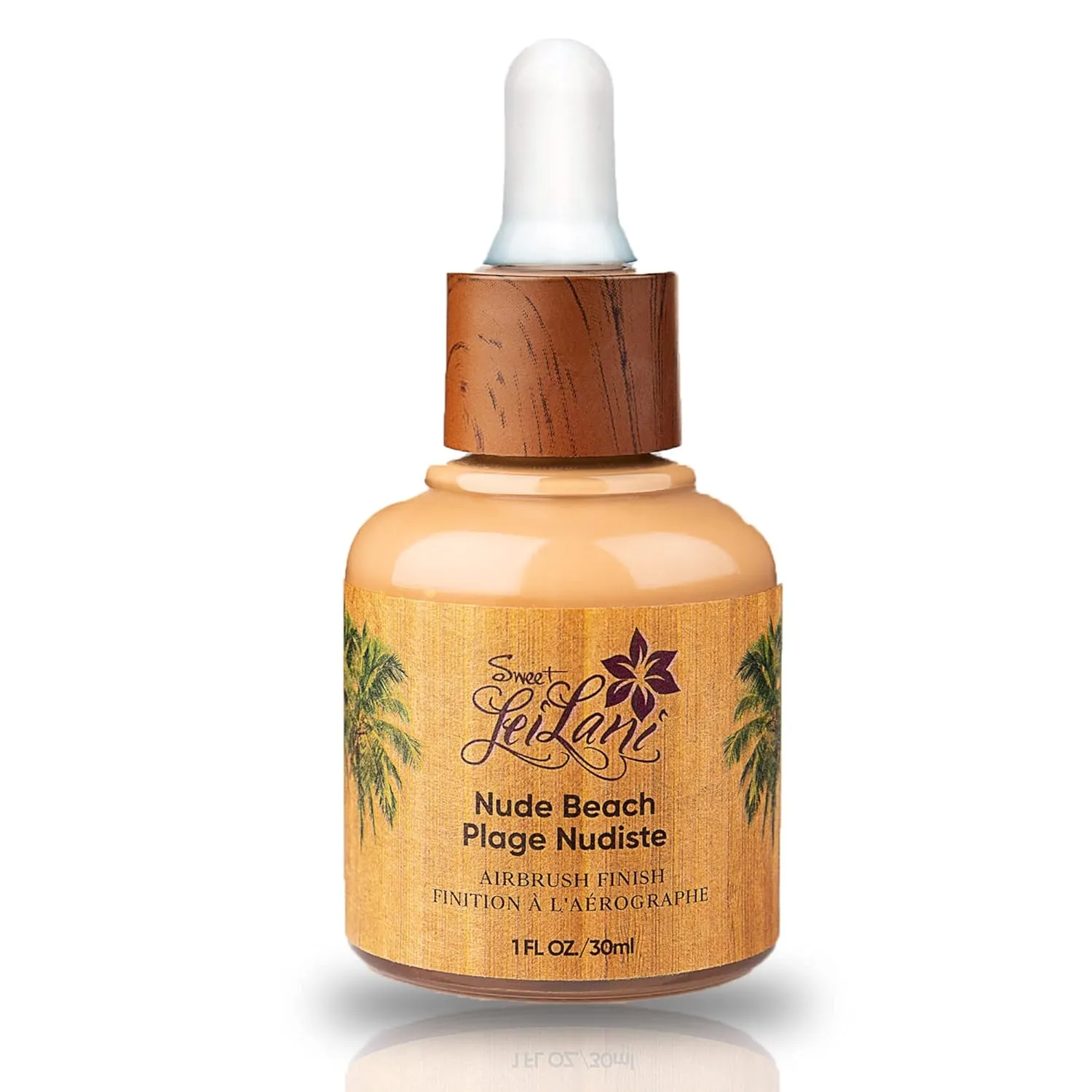 Sweet LeiLani Liquid Foundation, Waterproof Full Coverage Foundation Vegan, Cruelty-Free, 3 in 1 Makeup Foundation Liquid. No Parabens, Gluten, Fragrance (Nude Beach)- 1 oz