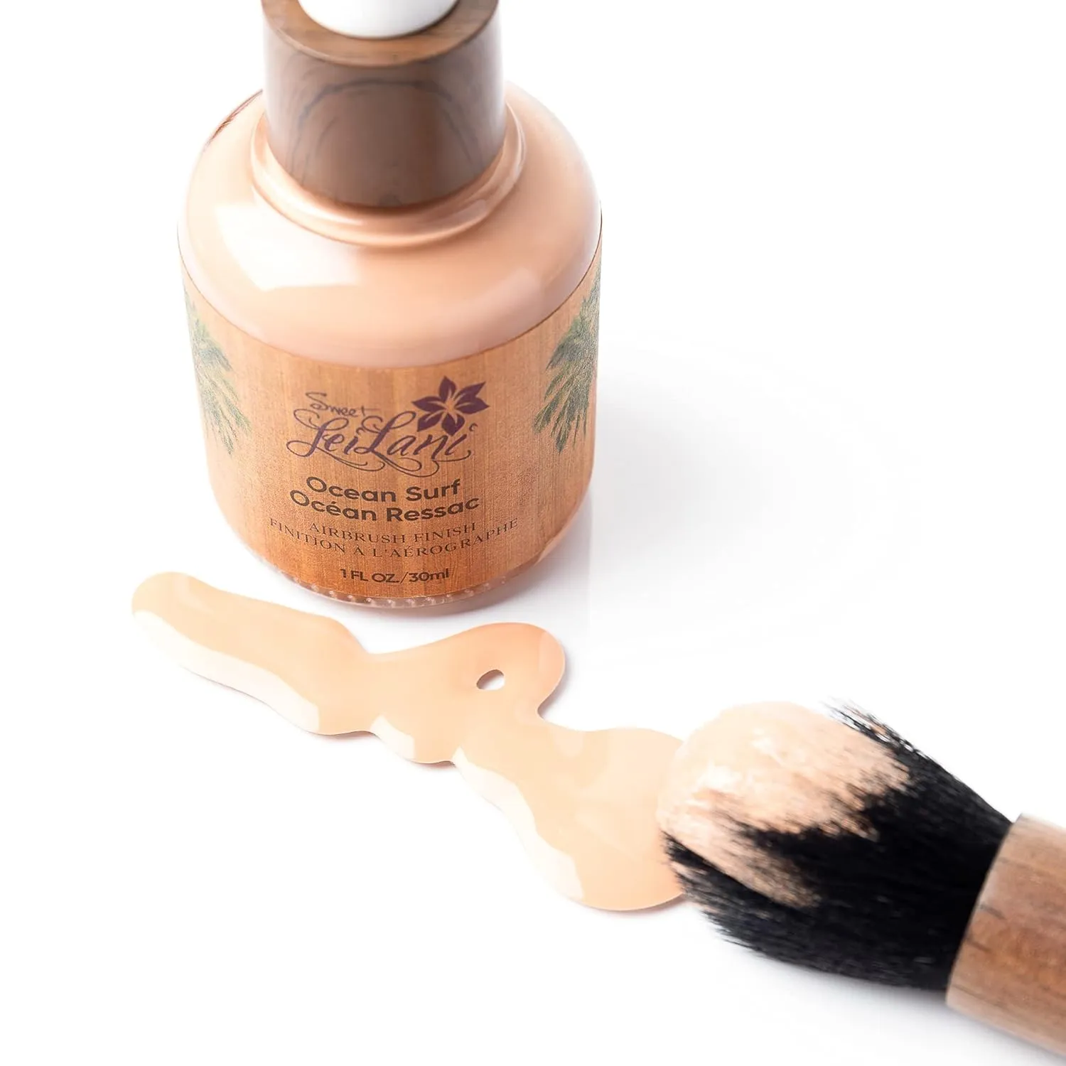 Sweet LeiLani Liquid Foundation, Waterproof Full Coverage Foundation Vegan, Cruelty-Free, 3 in 1 Makeup Foundation Liquid. No Parabens, Gluten, Fragrance (Nude Beach)- 1 oz