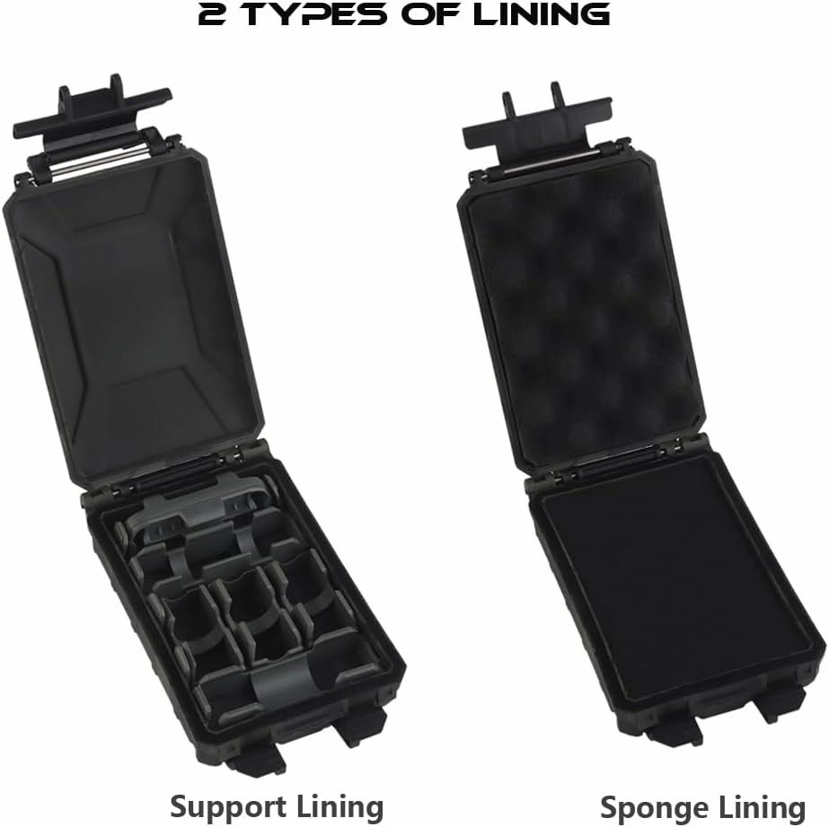 Tactical Modular Battery Storage Organizer, MOLLE Military Hunting Vest Carry 18650/AAA/CR123A/18350 Battery Box Holder Case