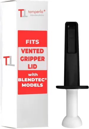 Tamper Fits Blendtec blenders- Hassle-Free Blending - FITS BLENDTEC's VENTED GRIPPER LID - BPA FREE - PATENTED