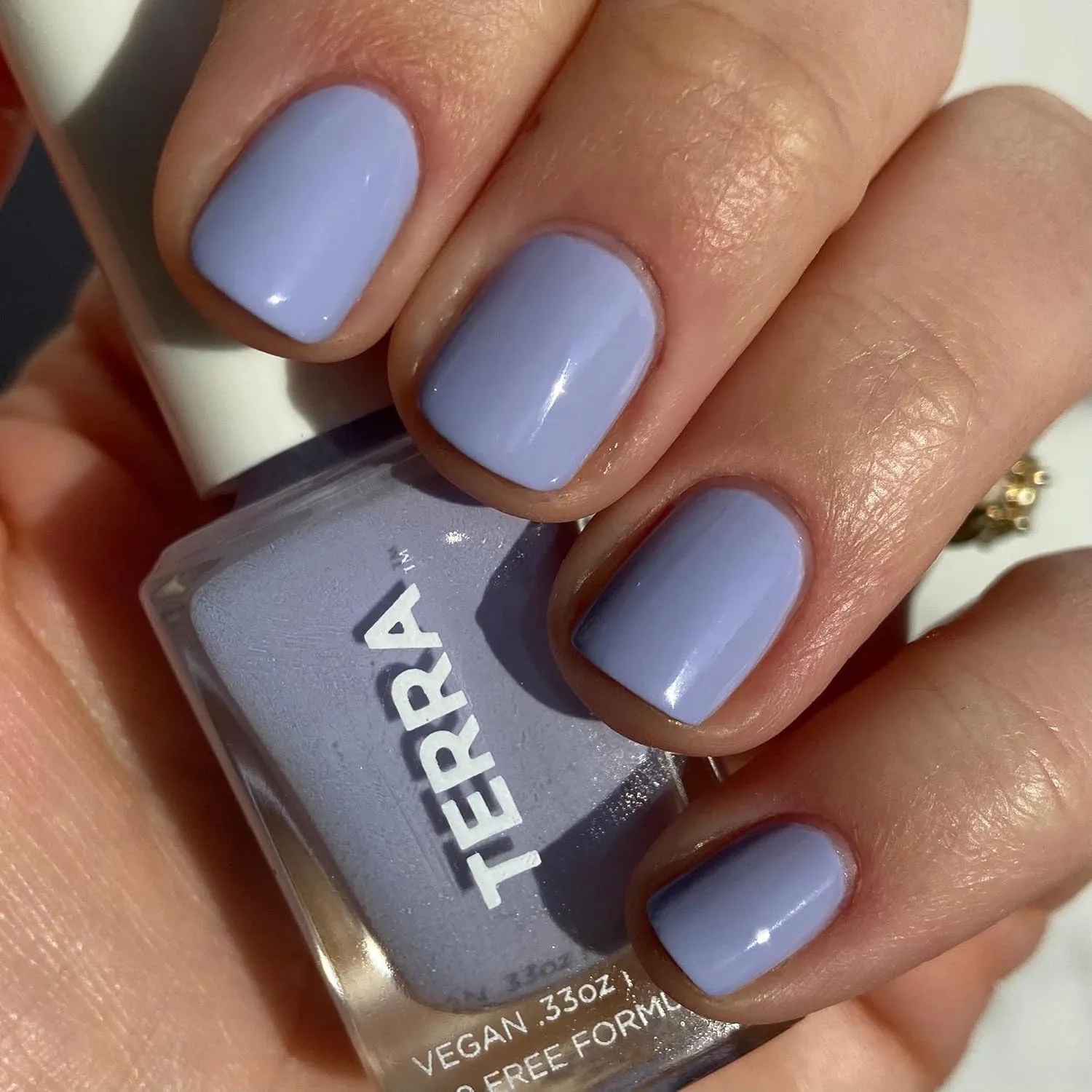 Terra Beauty Natural Nail Polish 21-free Lacquer (No. 25 Tulip Grace Lavender)