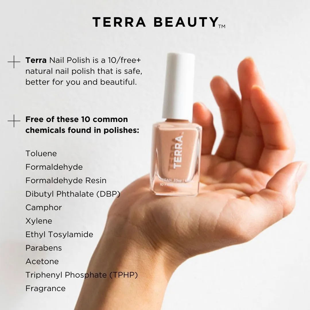 Terra Beauty Natural Nail Polish 21-free Lacquer (No. 26 Rose Gold Shimmer)