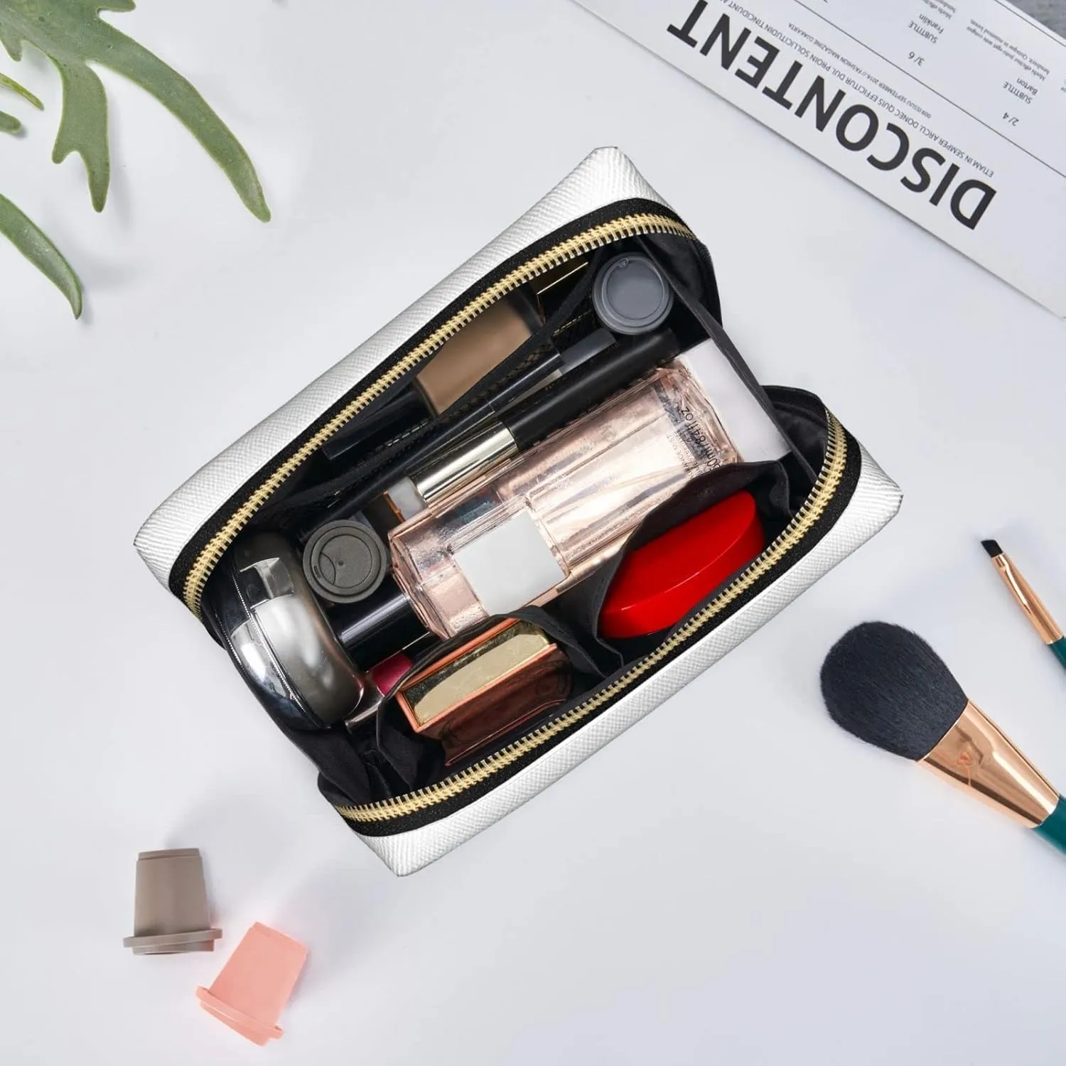 The Bavarian Flagmakeup Bag Organizer,Toiletry Cosmetic Bag,Zipper Pouch Brushes Storage Case(Large)