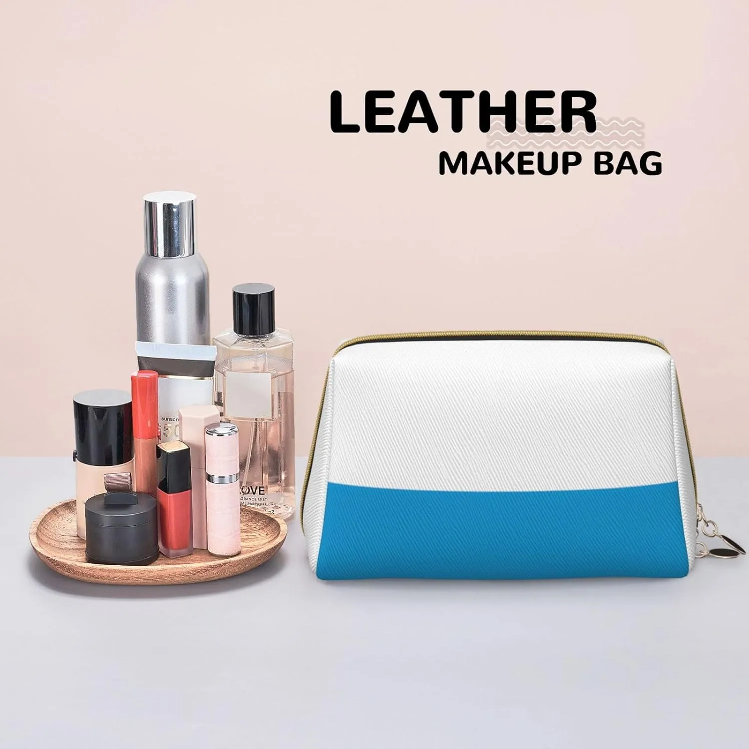 The Bavarian Flagmakeup Bag Organizer,Toiletry Cosmetic Bag,Zipper Pouch Brushes Storage Case(Large)