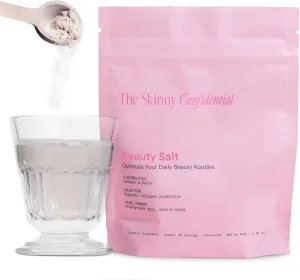 The Skinny Confidential Beauty Salt- Hydration Powder Contain Grass-Fed Colostrum, Electrolytes & Pearl Powder - Supports Immunity & Digestive Health, Glowing Skin & Radiant Hair - Gluten Free