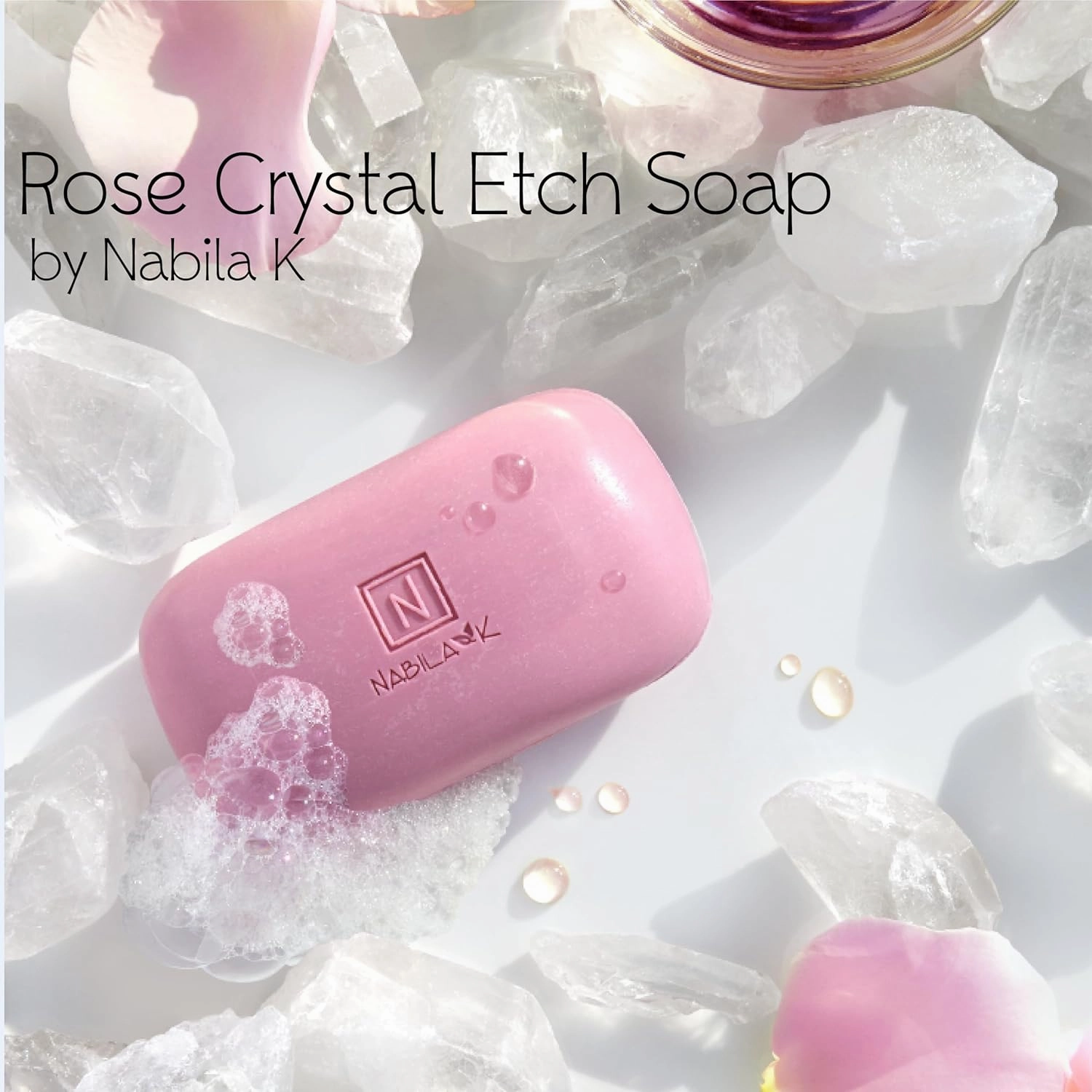 The Crystal Etch Microdermabrasion Exfoliating Soap Bar - Unique Exfoliating Facial Cleanser - Naturally Derived Ingredients - Patent # 8,084,409 - Rose, 5oz (4″ L x 2″ W x 11/4"H)