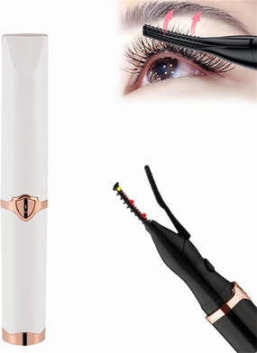 Tinkerblush Heated Eyelash Curler, Tint Heated Eyelash Curler, Tink Heated Eyelash Curler Clip by Tinkerblush, Lashlux Pro Heated Eyelash Curler, Charging Electric Eyelash Curler (White)