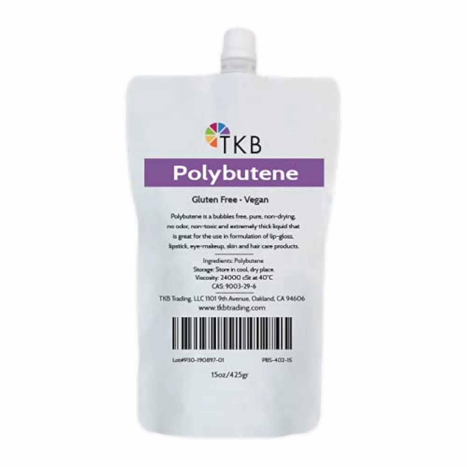 TKB Polybutene | Clear Additive Cosmetic Ingredient for DIY Makeup (15oz (425g))