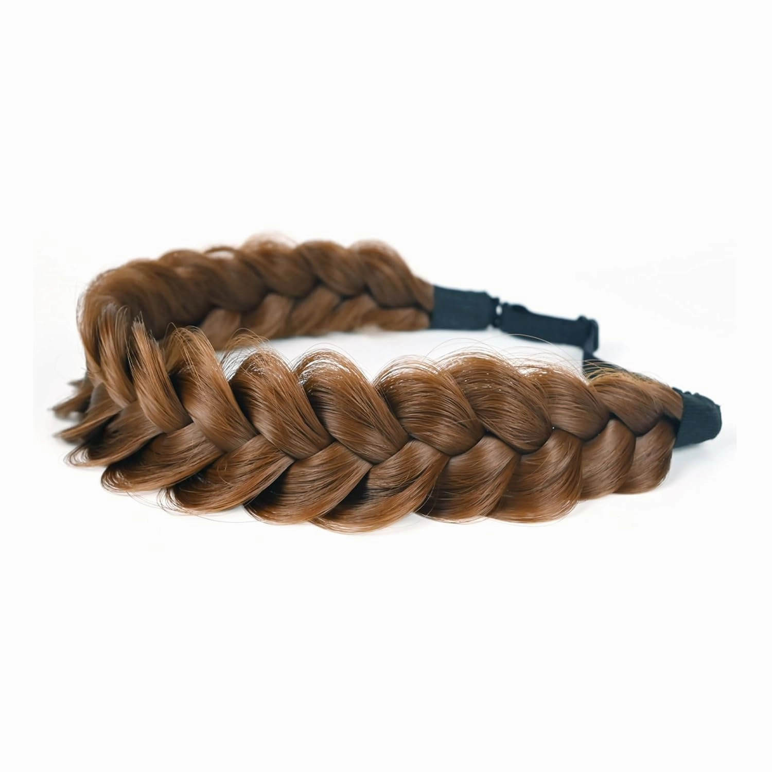 TOECWEGR Synthetic Hair Braided Headband Classic Wide Strands Wedding Disorderly Fluffy Braids Wig Band Women Beauty Accessory