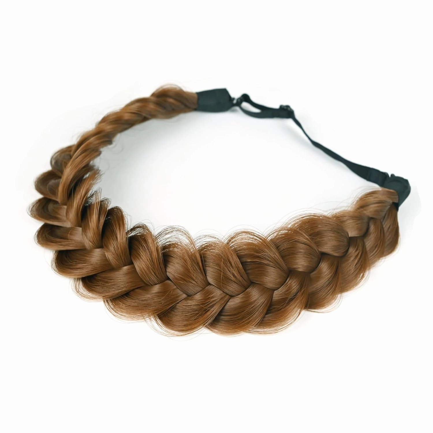 TOECWEGR Synthetic Hair Braided Headband Classic Wide Strands Wedding Disorderly Fluffy Braids Wig Band Women Beauty Accessory