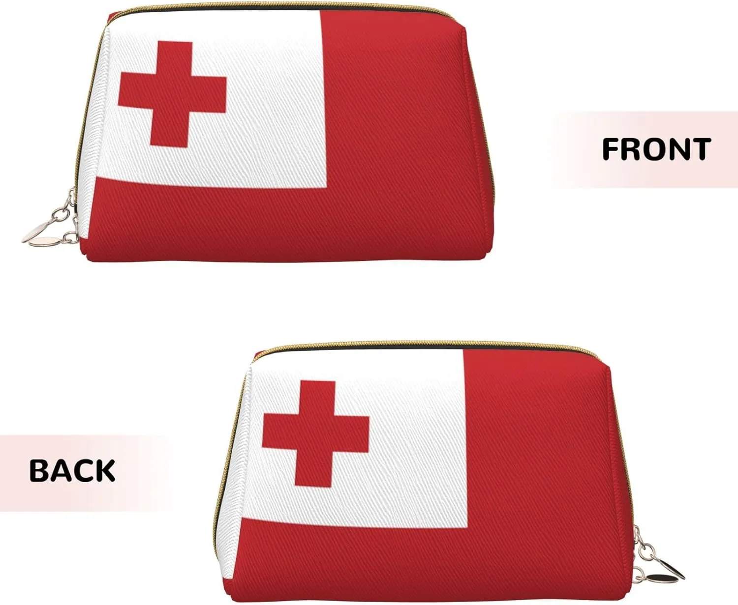 Tonga Flagmakeup Bag Organizer,Toiletry Cosmetic Bag,Zipper Pouch Brushes Storage Case(Large), CMC-11878