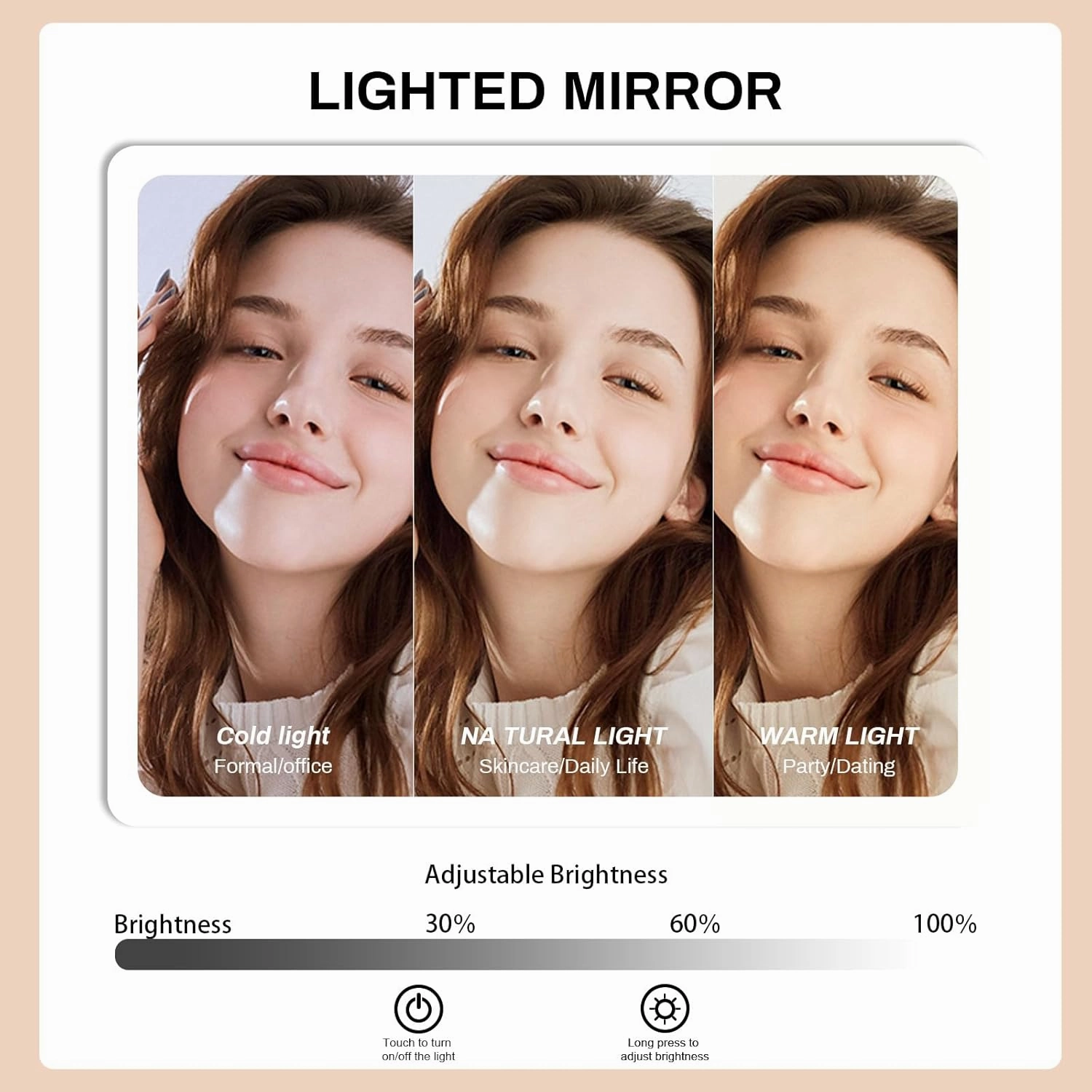 TOPACK Makeup Cases with Led Mirror, Portable Makeup Box Make Up Case with Mirror Makeup Travel Case Makeup Box Travel Jewelry Case Organizer-Crocodile