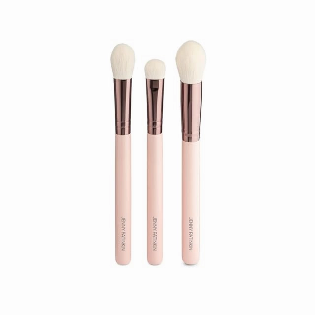 Touch Up Makeup Brushes 3(Pcs) Blend/Set, Conceal/Buff, Powder/Highlight for Flawless Application