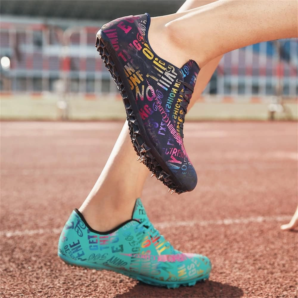 Track and Field Shoes Spikes for Men and Women Long-Distance Running Sports Shoes Sports Sprint Track and Field Competition Spikes for Boys and Girls
