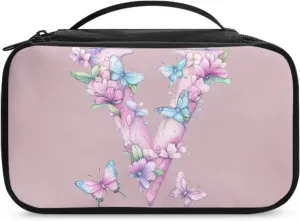 Travel Companion – Personalized Makeup Bag in Vegan Leather, Waterproof & TSA-Friendly with Sturdy Zipper Pink V