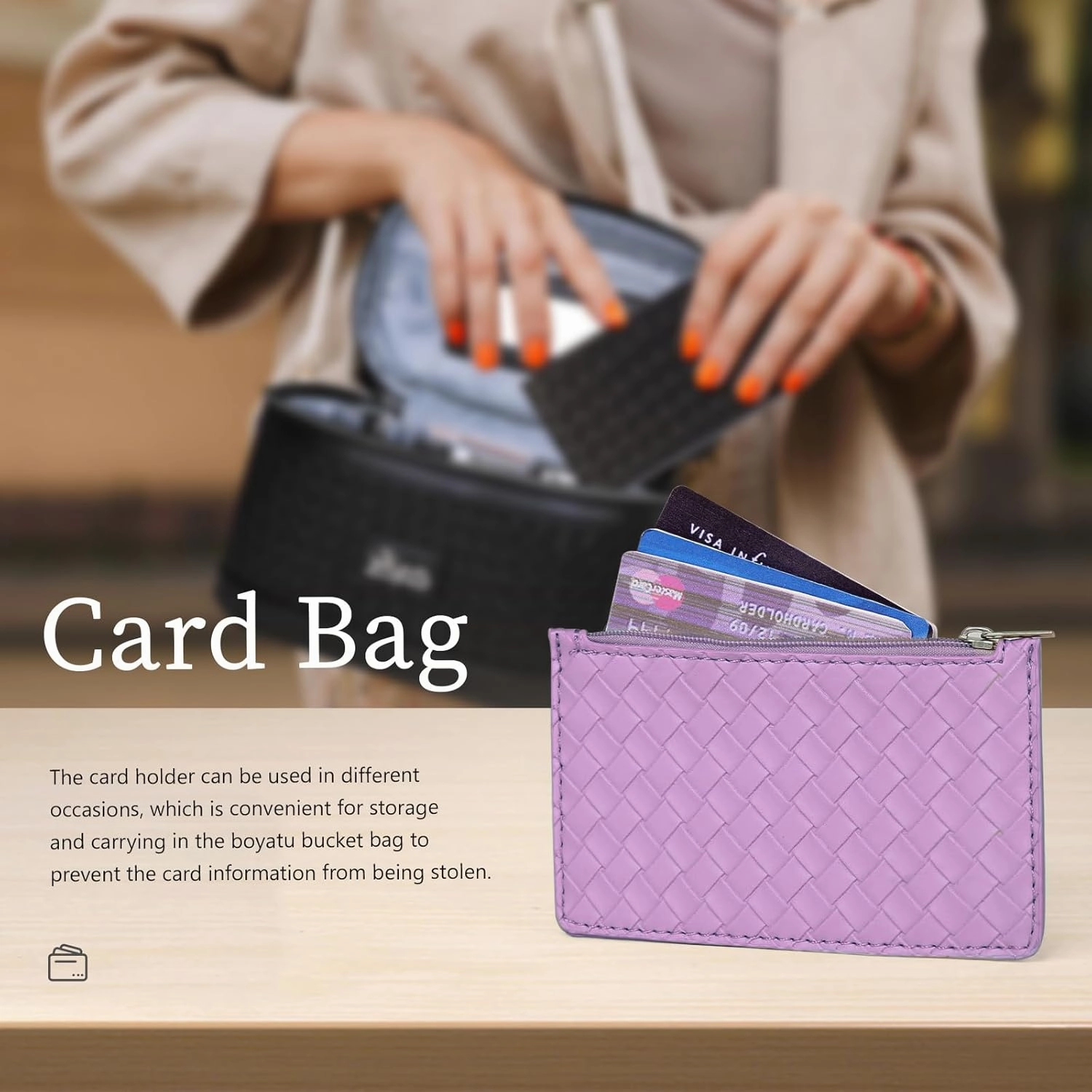 Travel Makeup Bag for Women: Large Capacity Cosmetic Bag Set of 2 - Vegan Leather Vanity Case with Mirror - Crossbody Waterproof Toiletry Bag Make up Organizer Case (Violet)