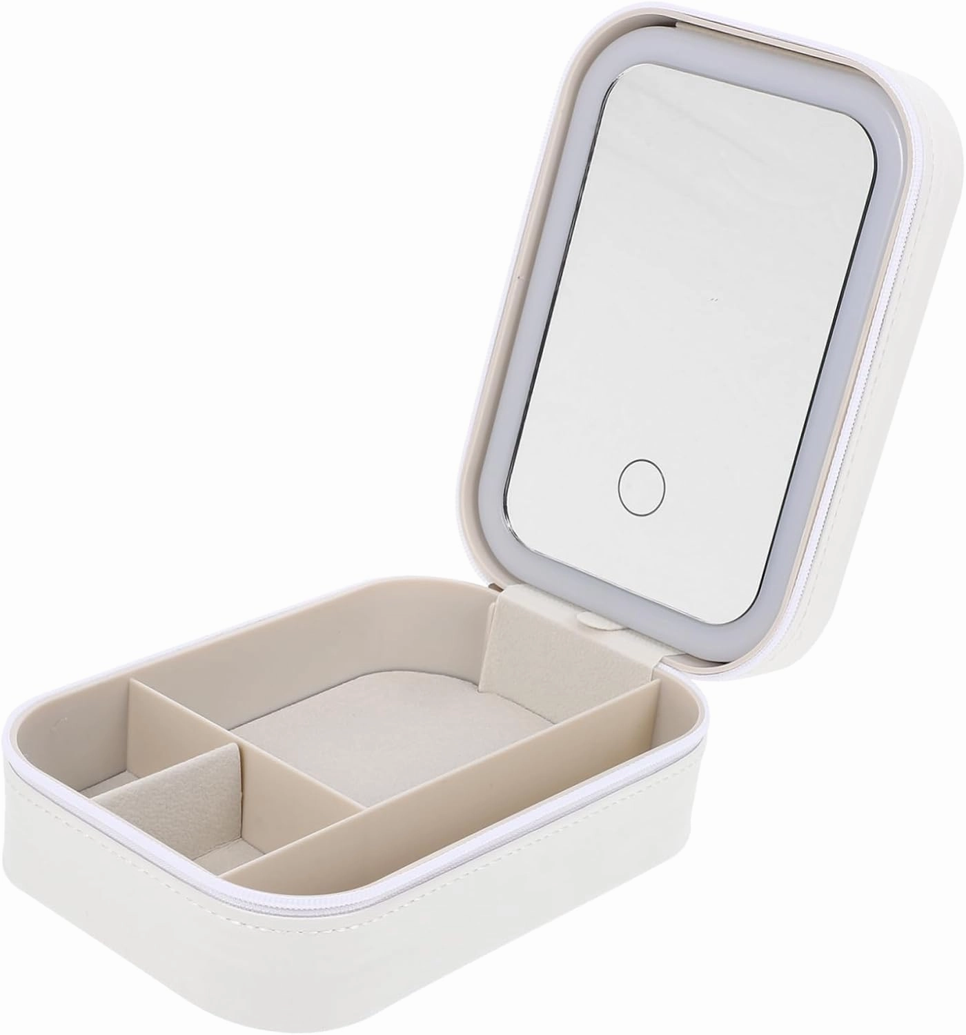 Travel Makeup Case with Lighted Mirror Small Makeup Organizer for Outdoor Use Durable Faux Bright Illumination for Easy Application for