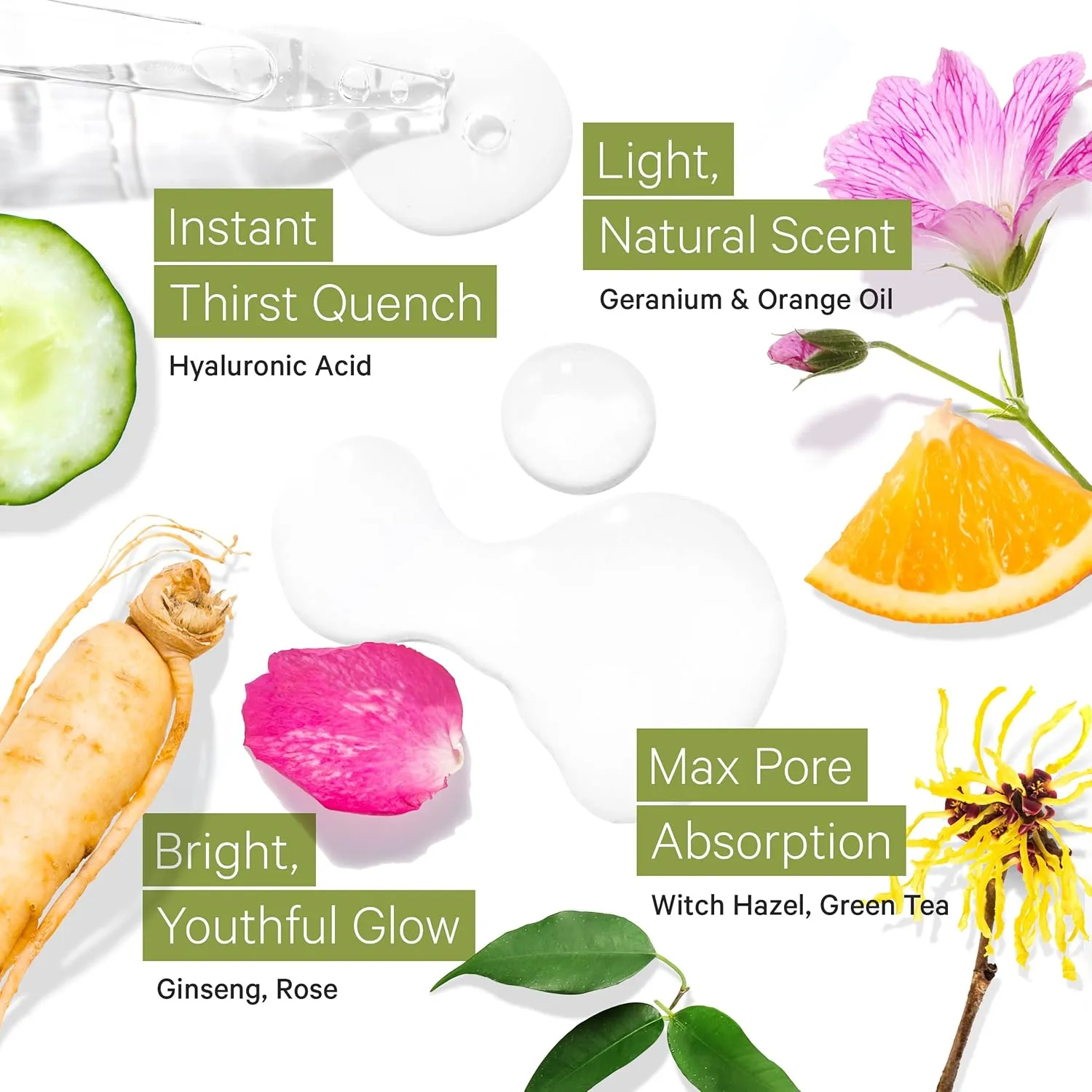Tree To Tub Hydrating Facial Toner Spray for Dry & Sensitive Skin - Alcohol Free Witch Hazel & Rose Water Face Toner for Women & Men w/Hyaluronic Acid, Vitamin C, Organic Green Tea, Natural Ginseng