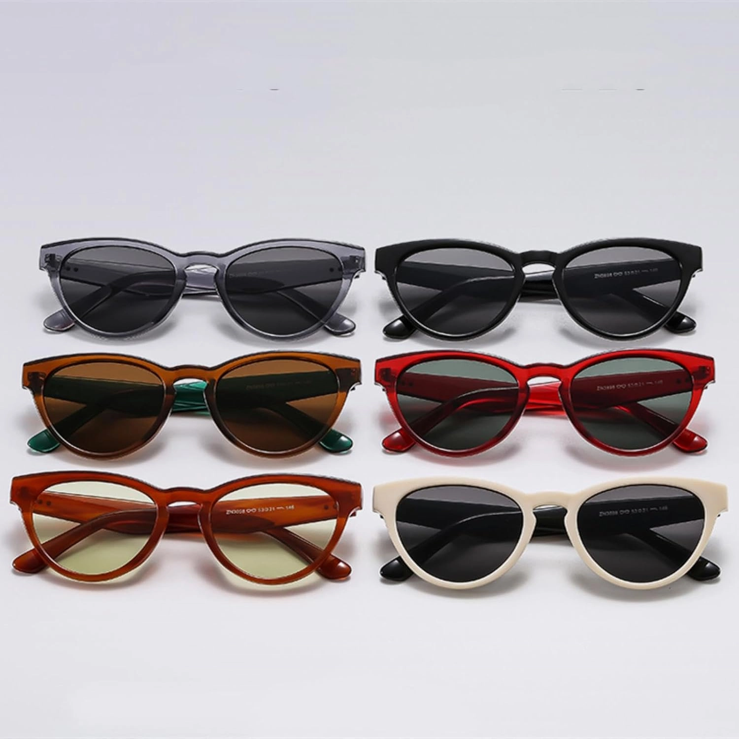 Trend Brown Cat Eye Sunglasses Women Red Sun Glasses Outdoor Oval Frame Men Shades Eyewear Female Uv400