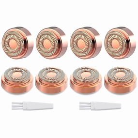 tuokiy Generation 2 Replacement Head for Flawelss Facial Hair Remover, Double Halo Gen 2 Replacement Blades,18K Rose Gold Plated Blades,8 Count